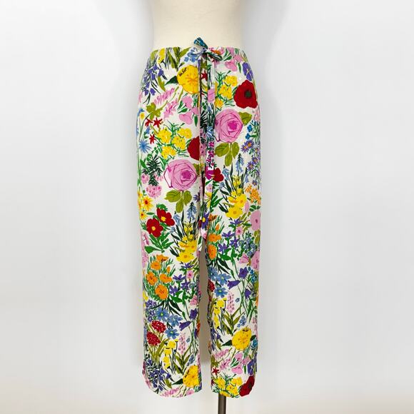 Gucci x Ken Scott Silk Twill Floral Pants Cropped XS Multicolor Flora - Picture 2 of 13